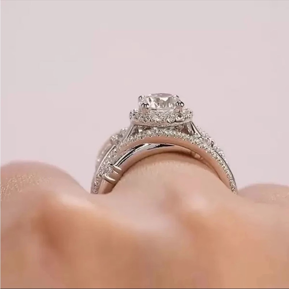 New Lovely 925 Silver Multilayers Diamond Ring 💍 - Picture 3 of 4